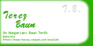 terez baun business card