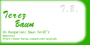 terez baun business card